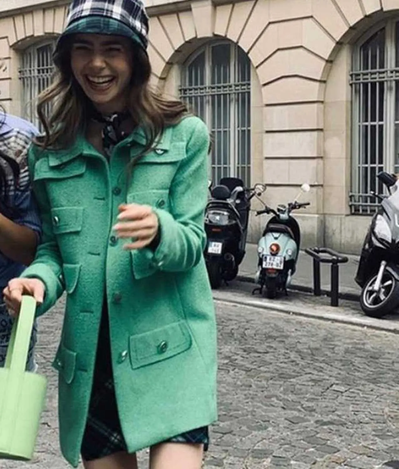 Emily In Paris Multi-Pocket Green Coat | Emily In Paris Coat