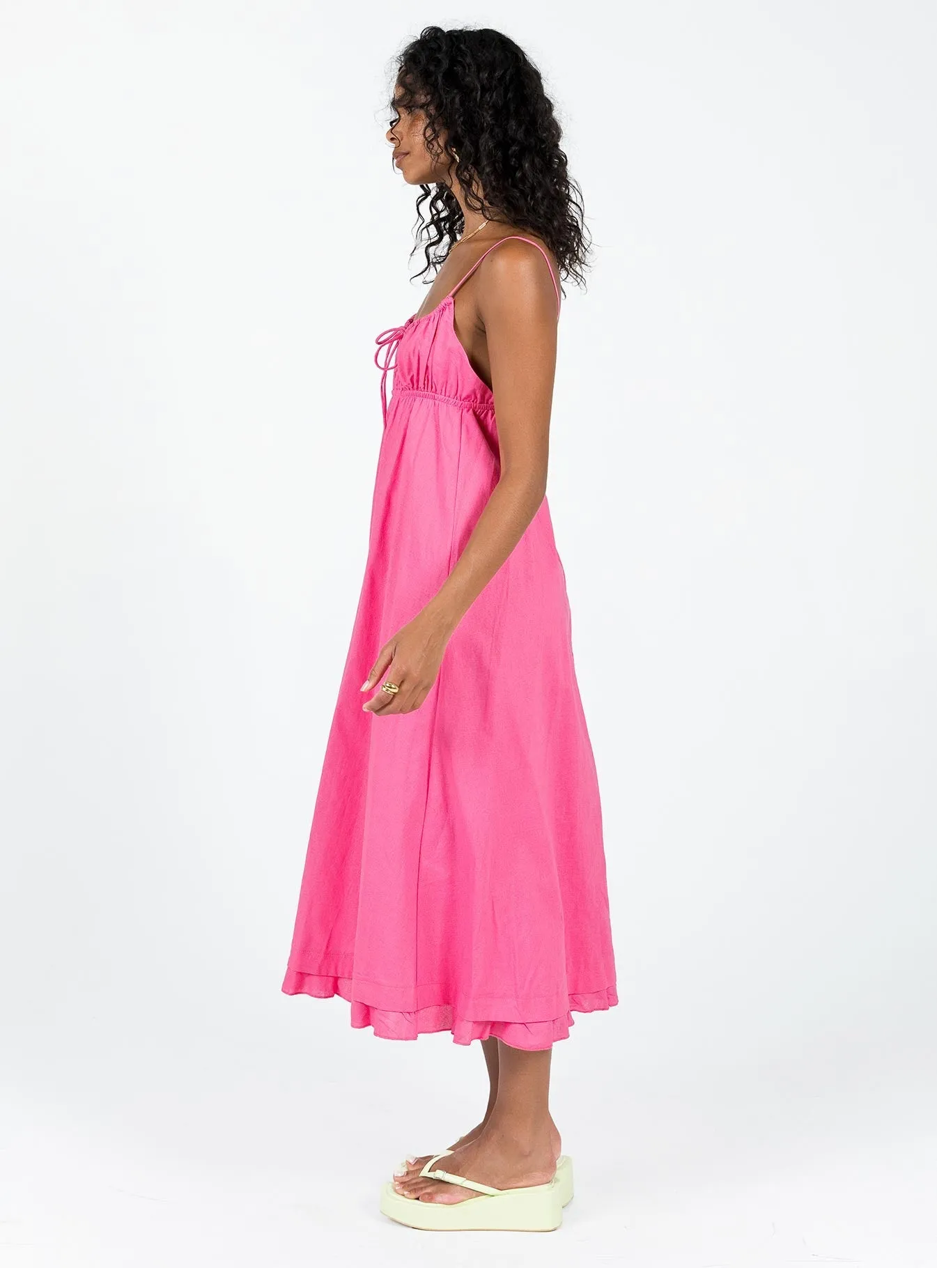 Empress Of Love Midi Dress Pink