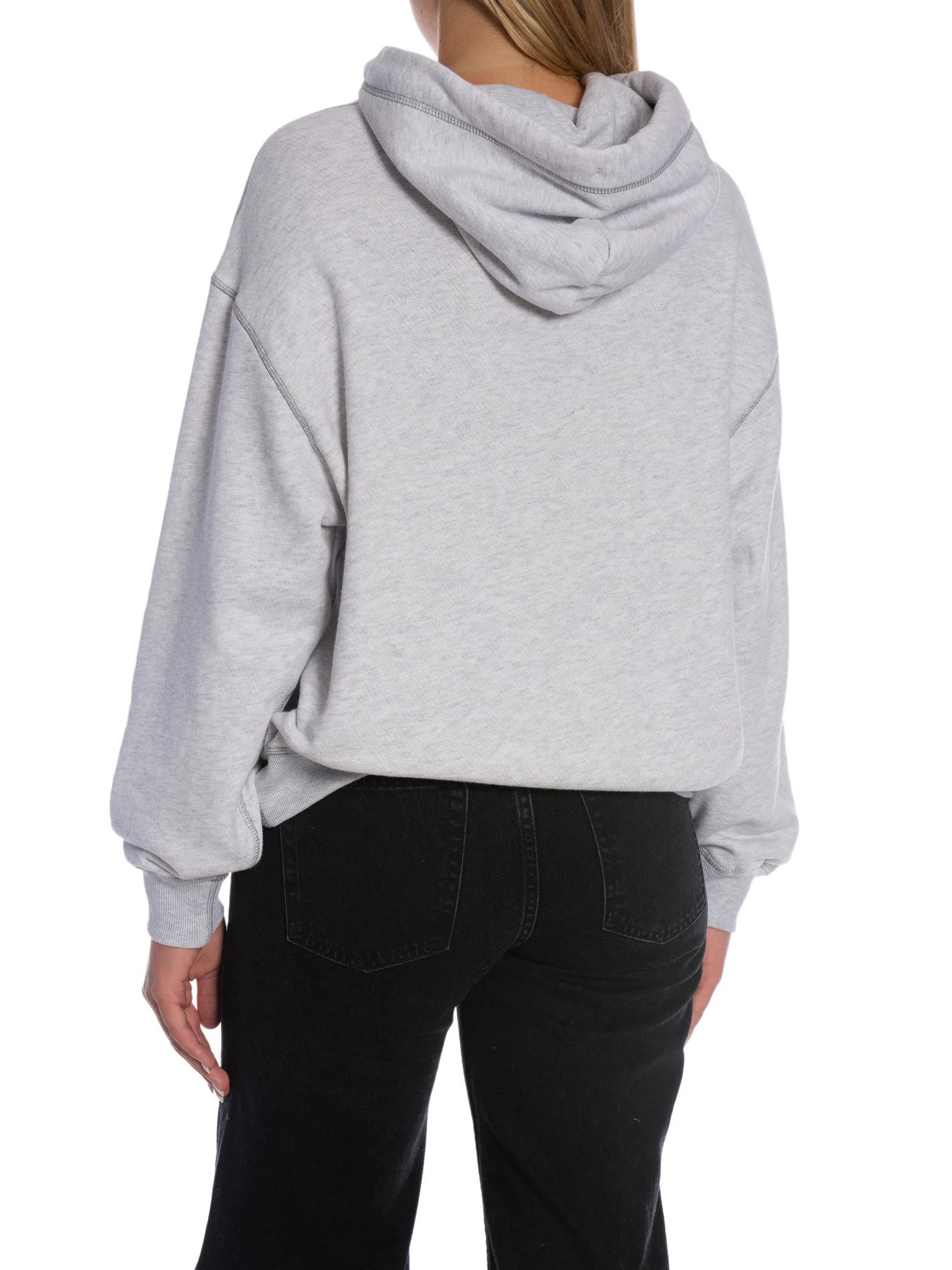 GANT HOODIE GRAPHIC PALE GREY MELANGE