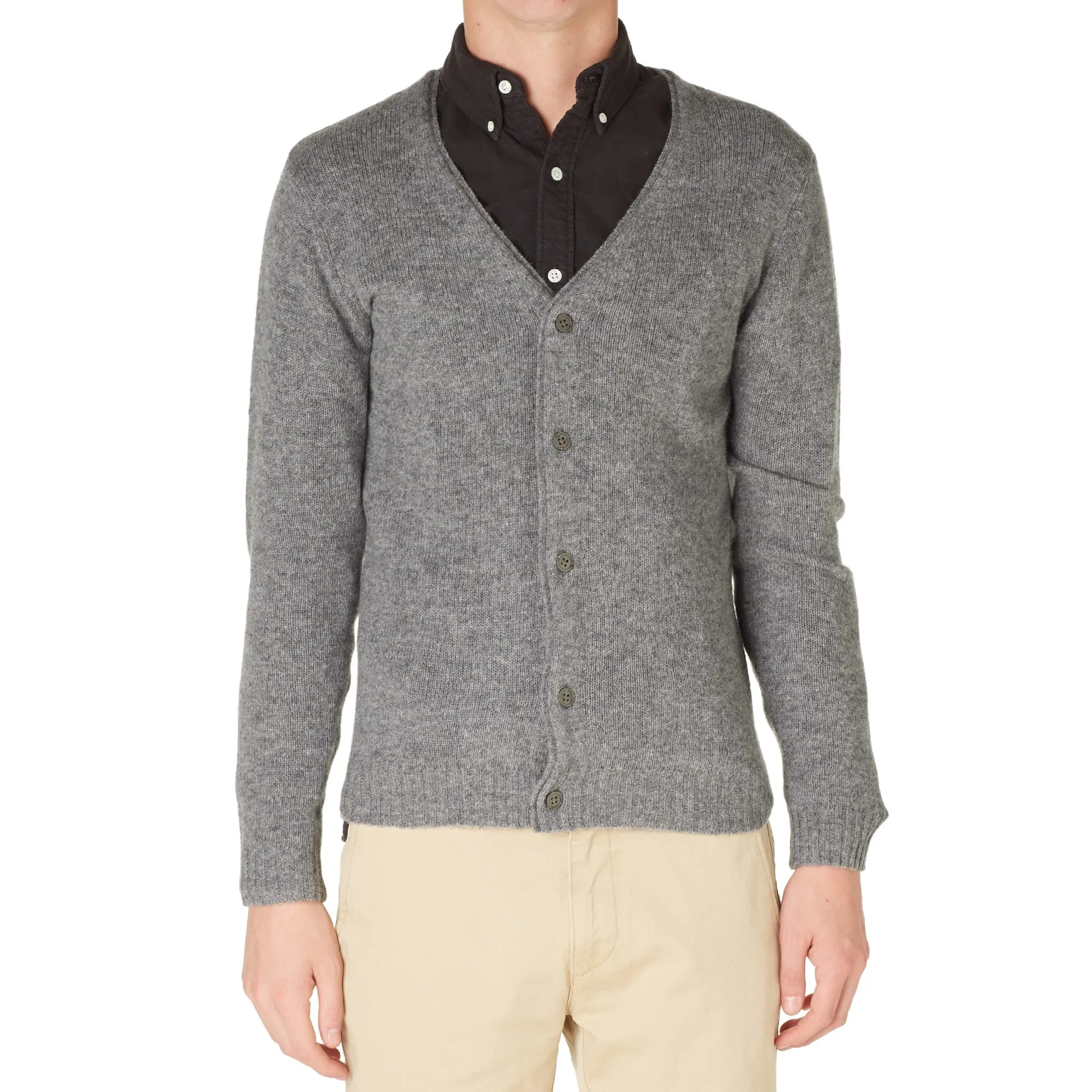 GANT Rugger Five Button CardiganLight Grey