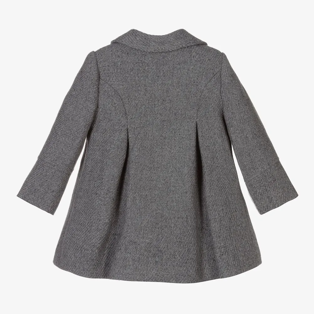 Girls Grey Wool Coat