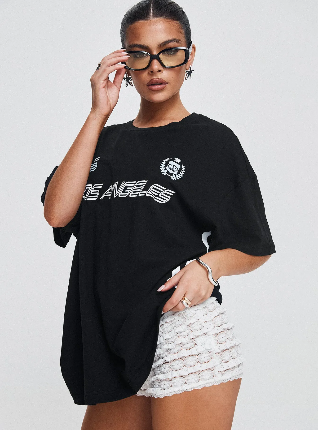 Goal La Oversized Tee Black