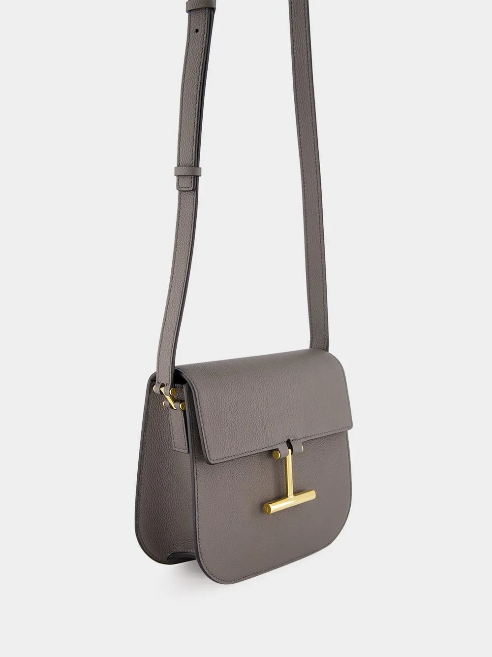 Graphite Leather Tara Mini Crossbody Bag