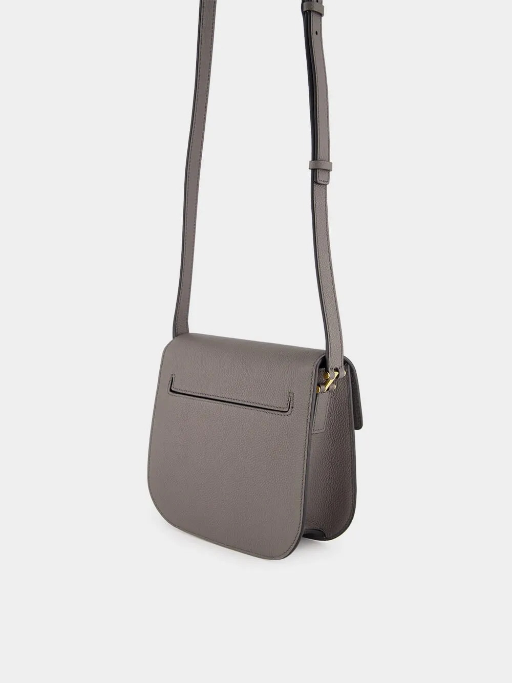 Graphite Leather Tara Mini Crossbody Bag