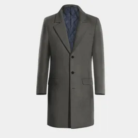 Grey Long Chesterfield Coat