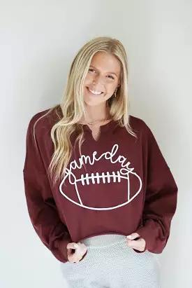 Gwen Game Day Cropped Crewneck Top