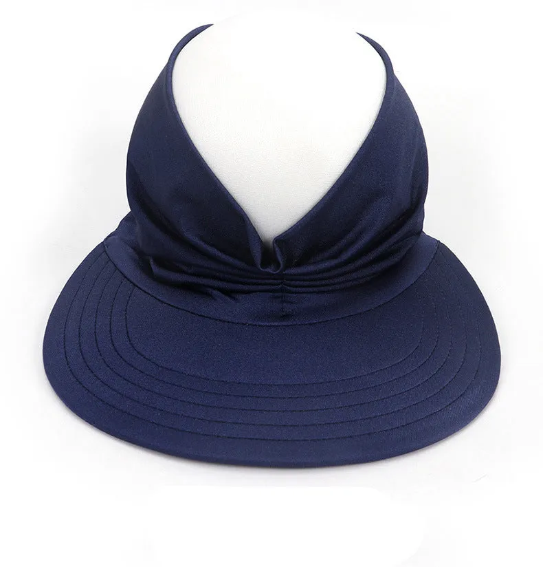 Haute Edition Women's Ruched Stretchy Headband Sun Visor Hat