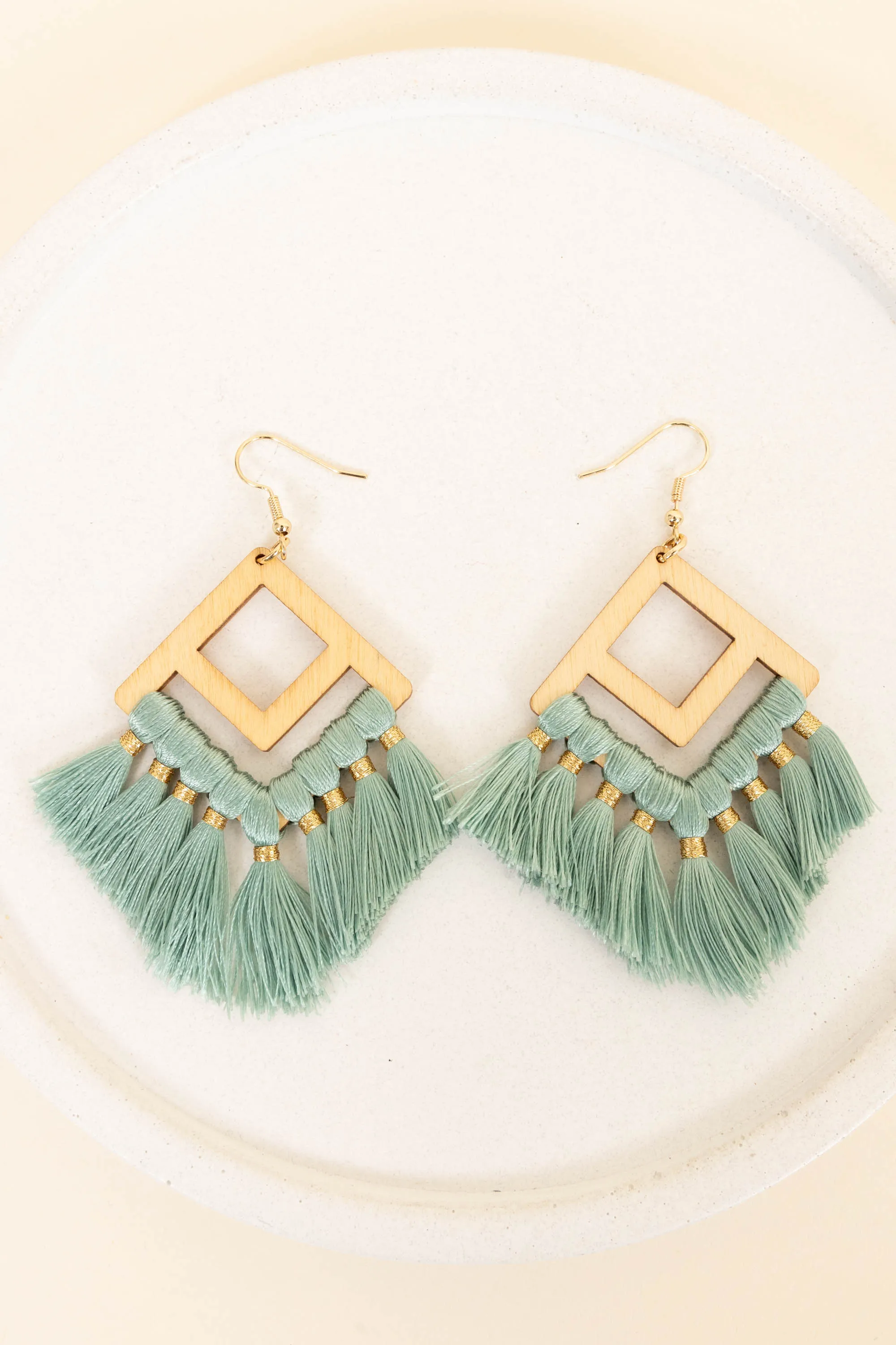 Head In the Game Earrings, Mint