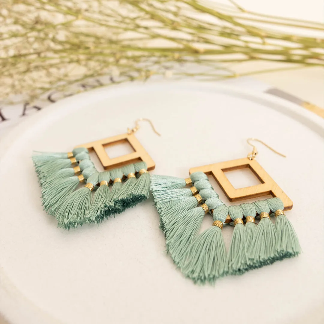 Head In the Game Earrings, Mint