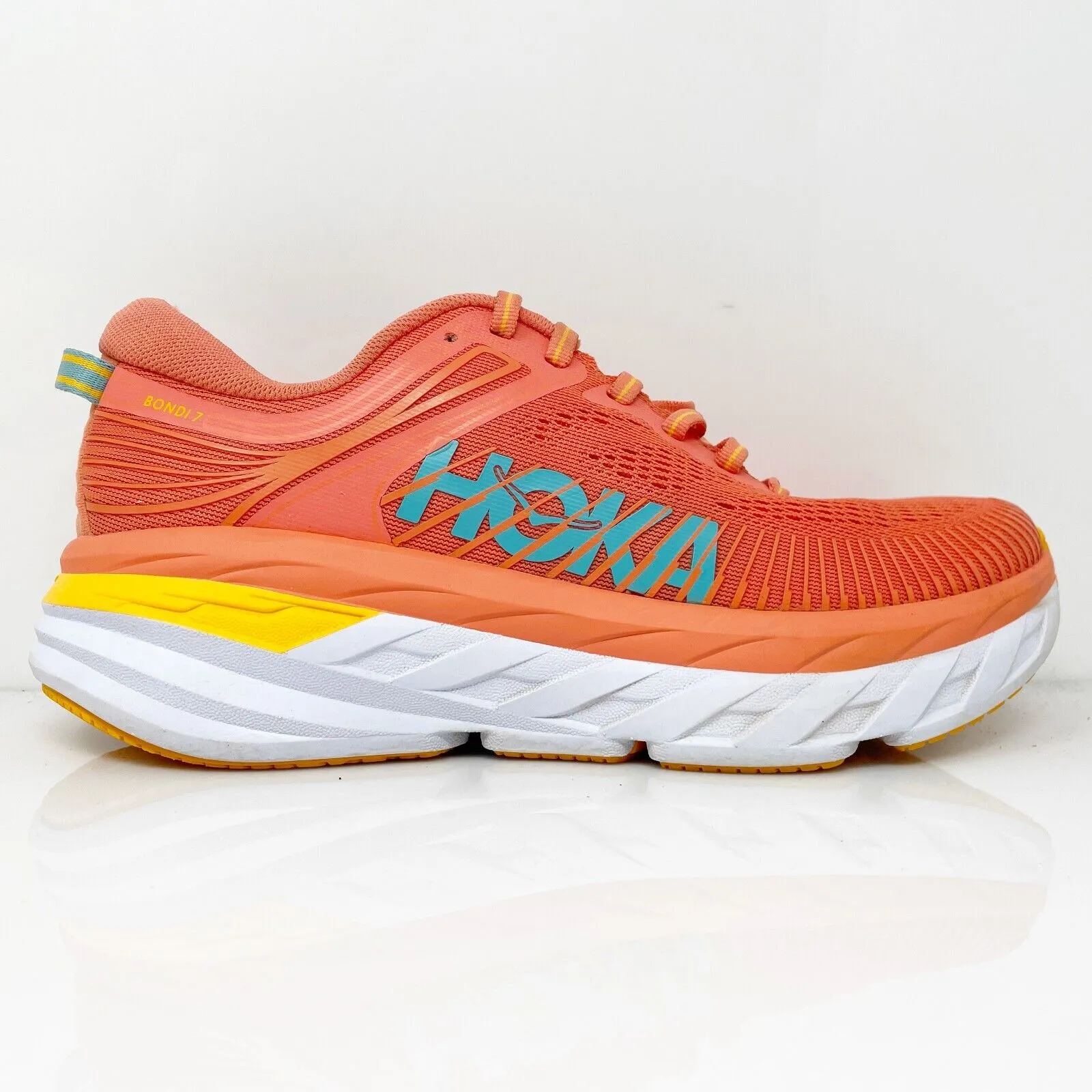 Hoka One One Womens Bondi 7 1110519 CCSD Orange Running Shoes Sneakers Size 7