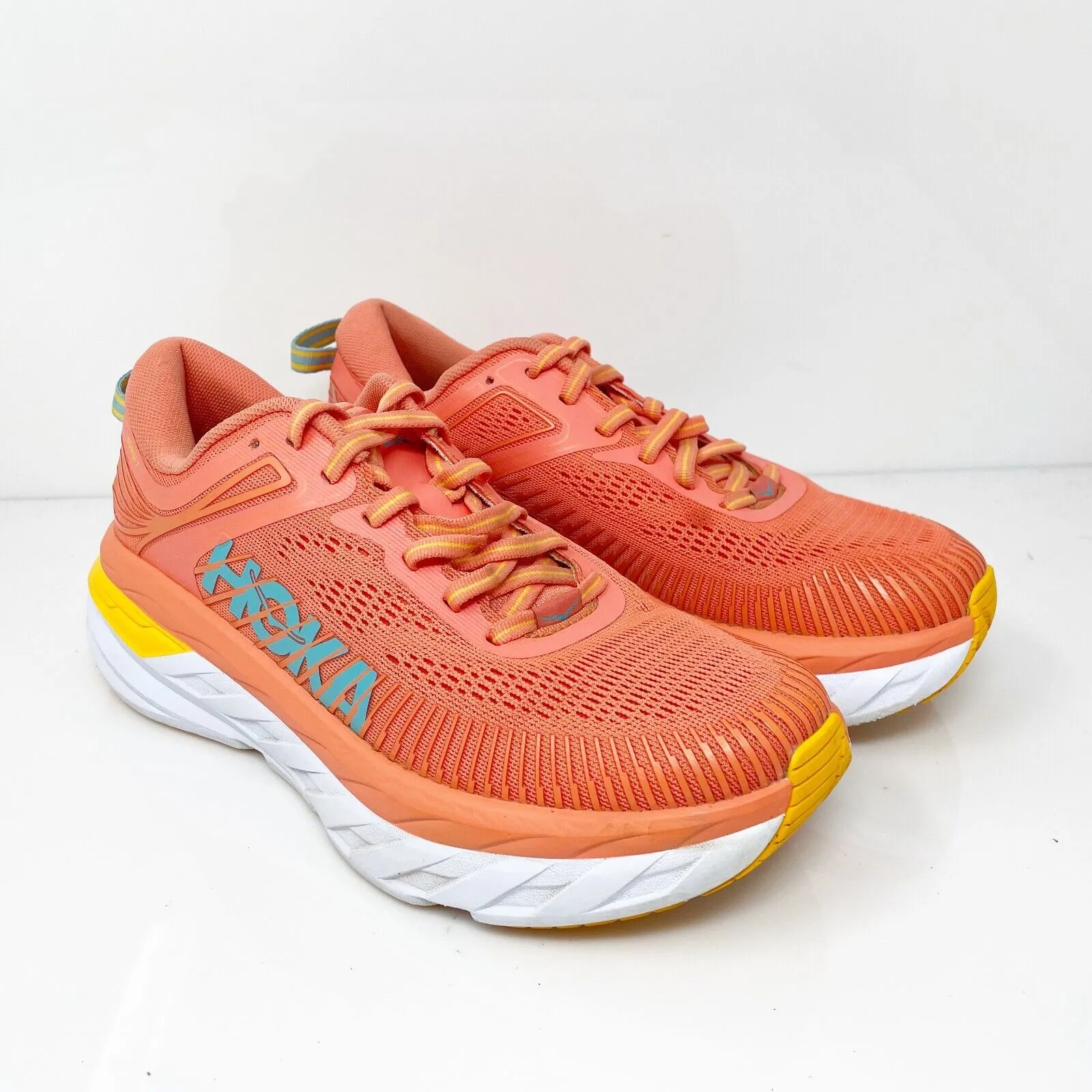 Hoka One One Womens Bondi 7 1110519 CCSD Orange Running Shoes Sneakers Size 7