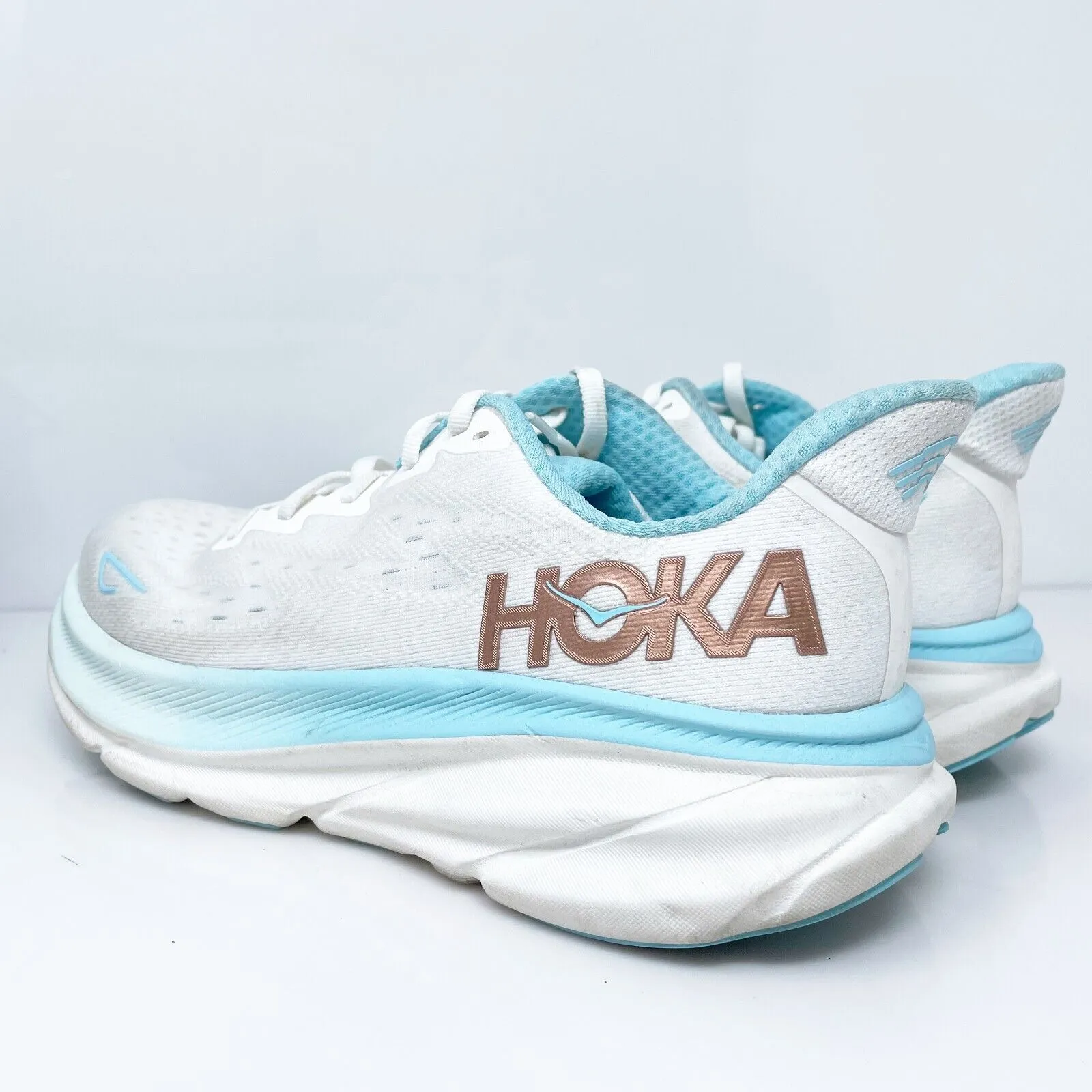 Hoka One One Womens Clifton 9 1127896 FTRS White Running Shoes Sneakers Size 9 B