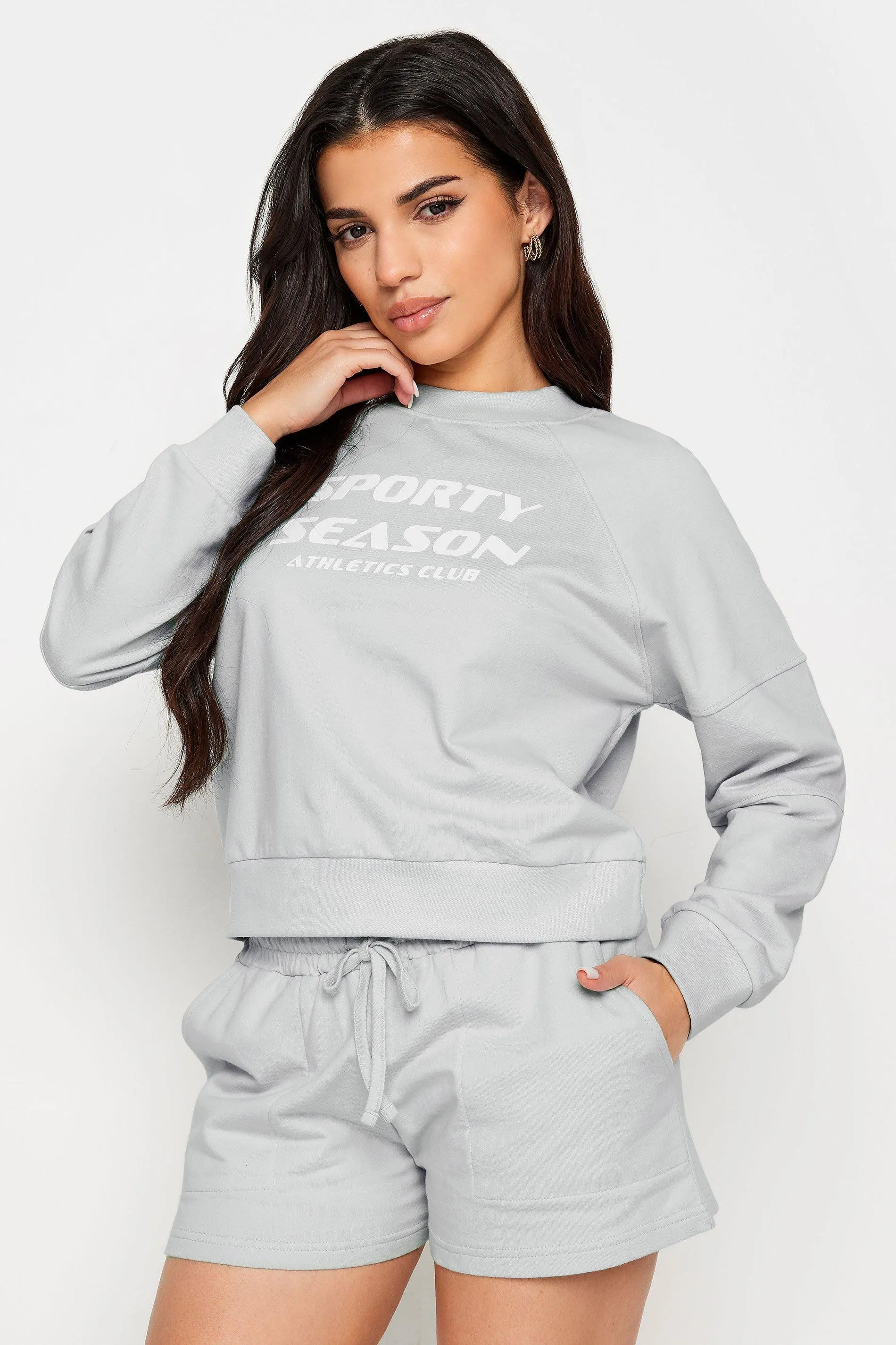 Hoodies & Sweatshirts | Petite Slogan Cropped Sweatshirt | PixieGirl