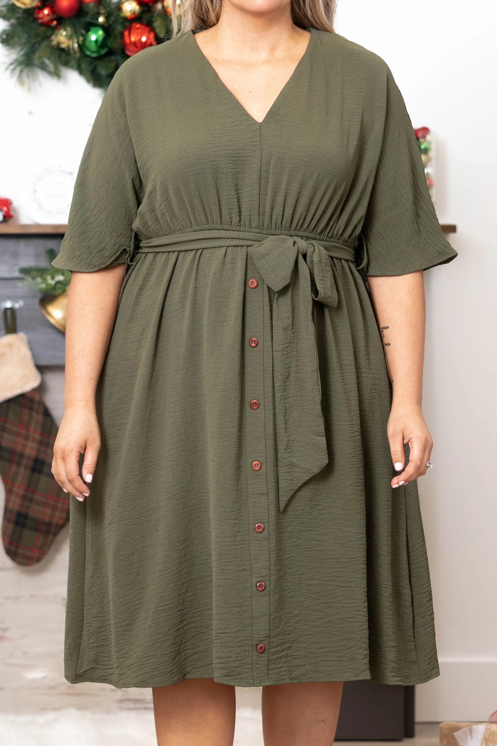 Hopelessly Yours Dress, Olive