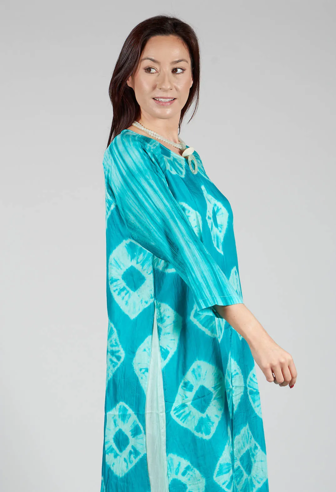 Huong Dress in Mint and Cyan