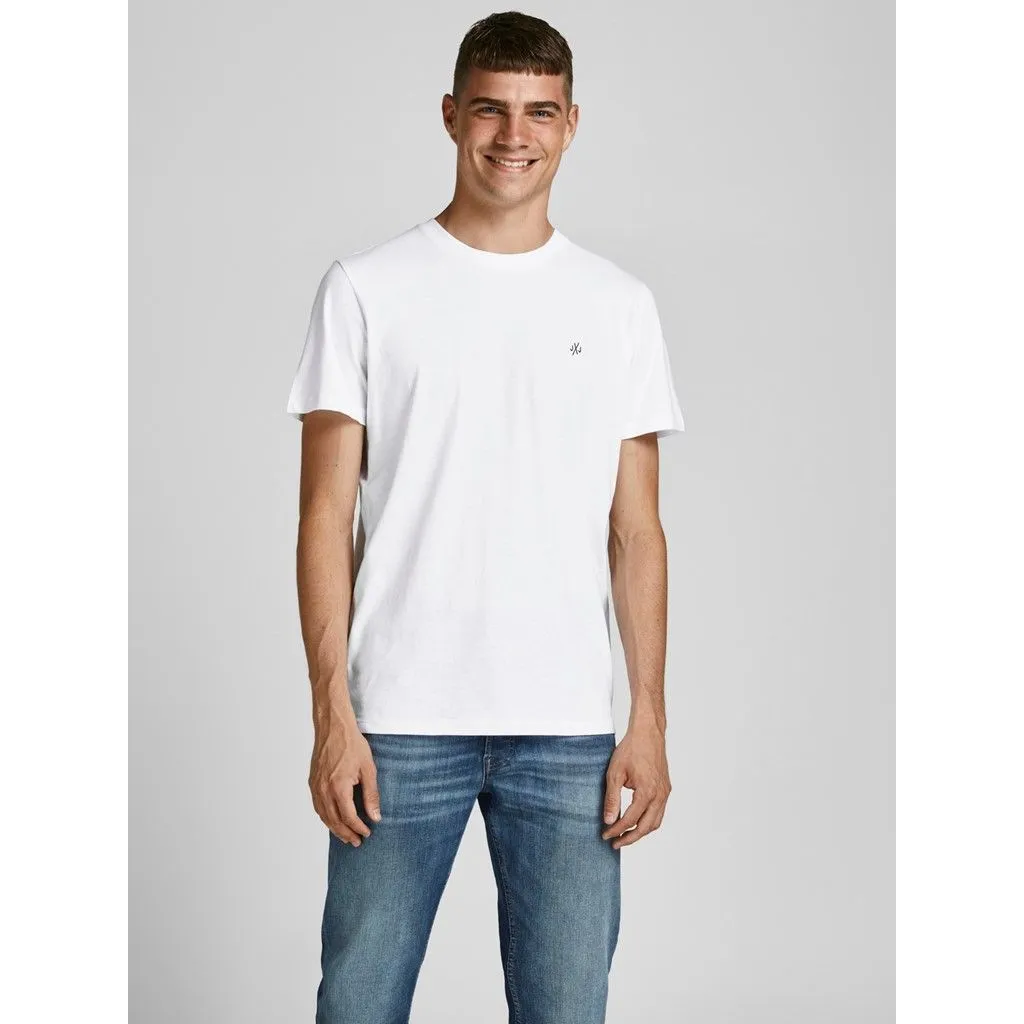 Jack & Jones 5 Pack Logo Crew Neck T-Shirt White