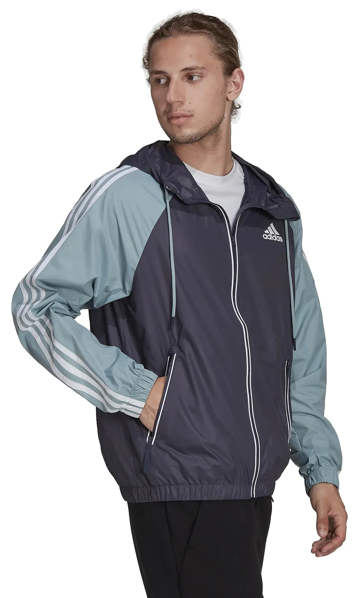 jacket adidas Performance BSC 3 Stripes Wind - Shadow Navy/Magic Grey/White - men´s