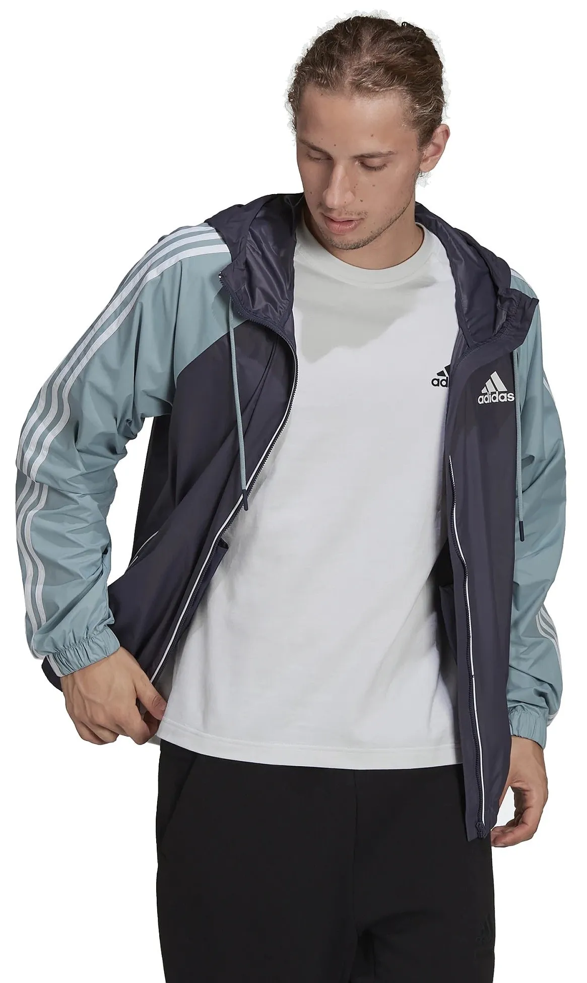 jacket adidas Performance BSC 3 Stripes Wind - Shadow Navy/Magic Grey/White - men´s