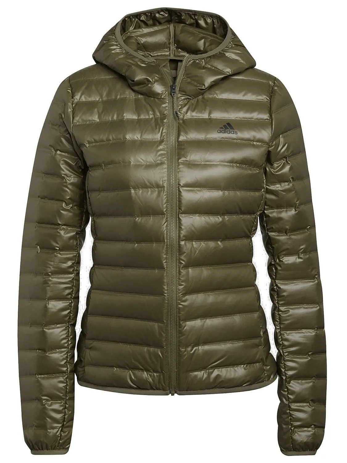 jacket adidas Performance Varilite Down Hooded - Focus Olive - women´s