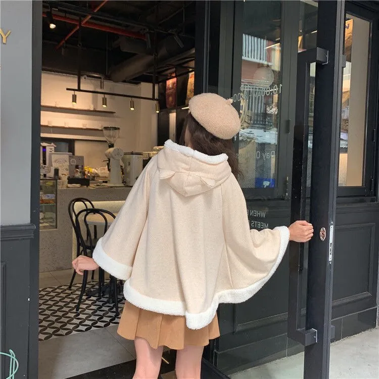 Japanese Aesthetic Poncho Coat