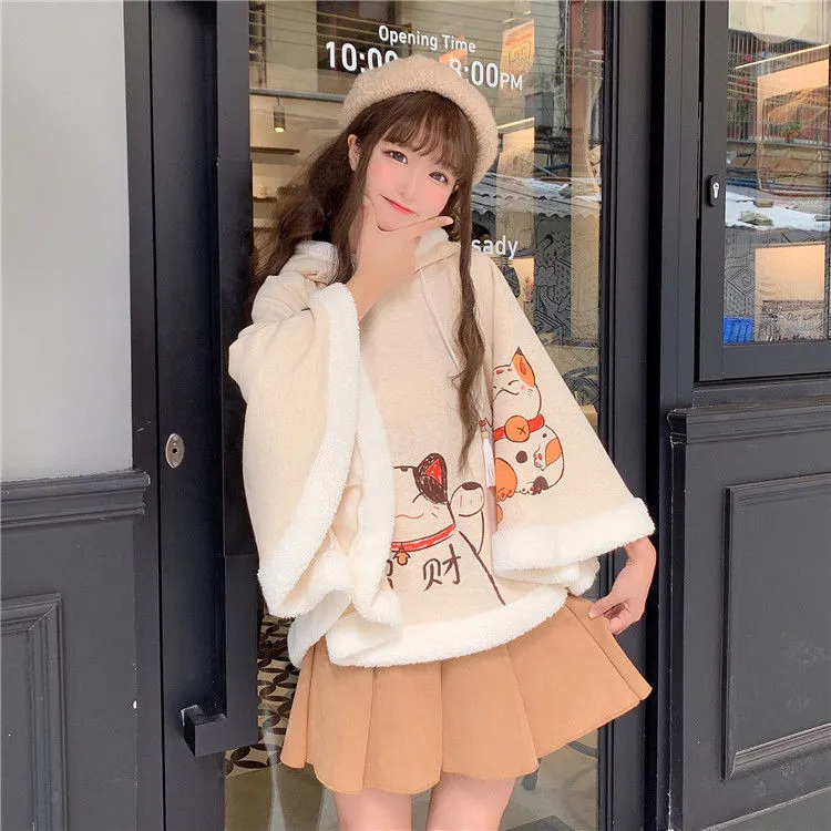 Japanese Aesthetic Poncho Coat