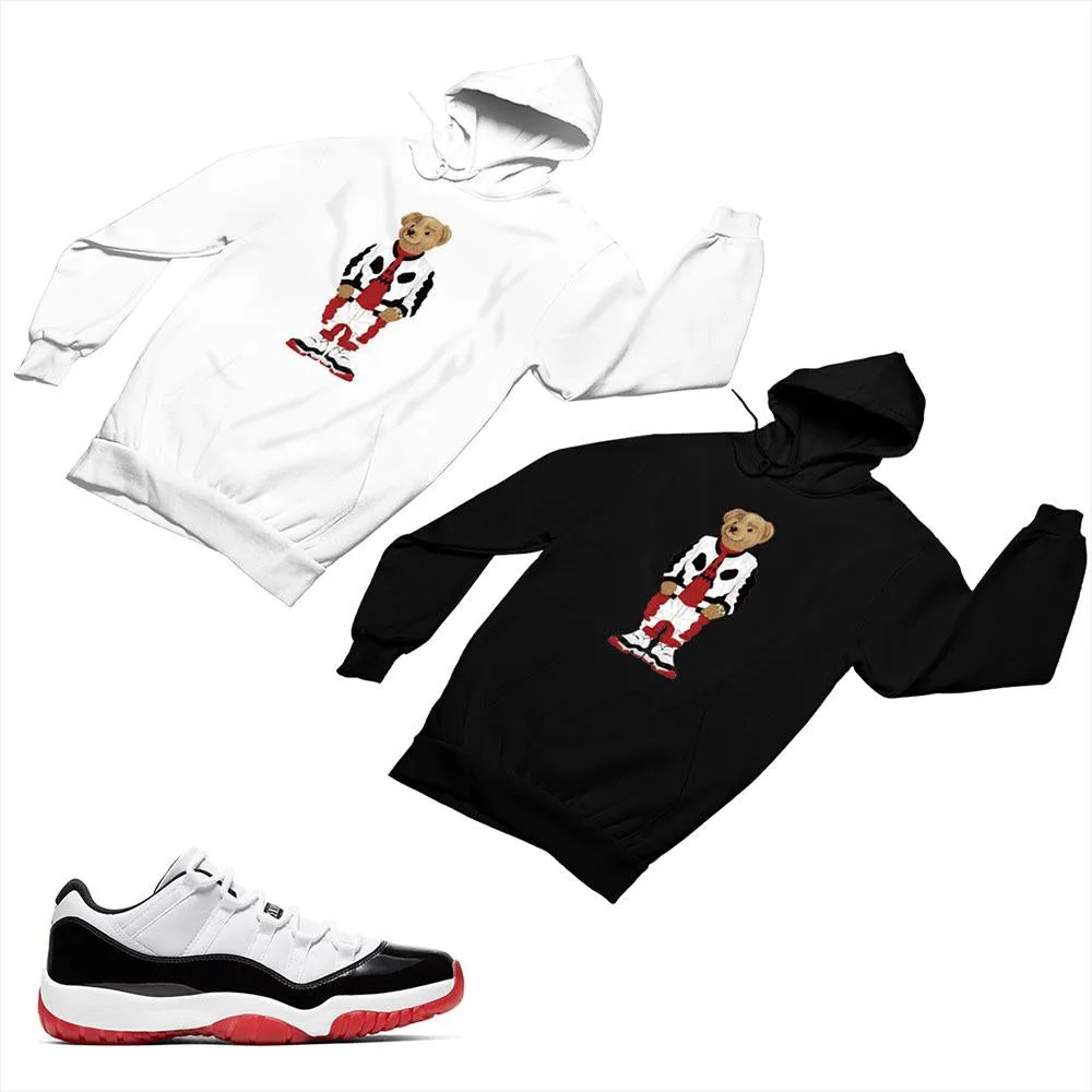 Jordan 11 White Bred Matching Custom Designed Hoodies JD 11-5-7-21