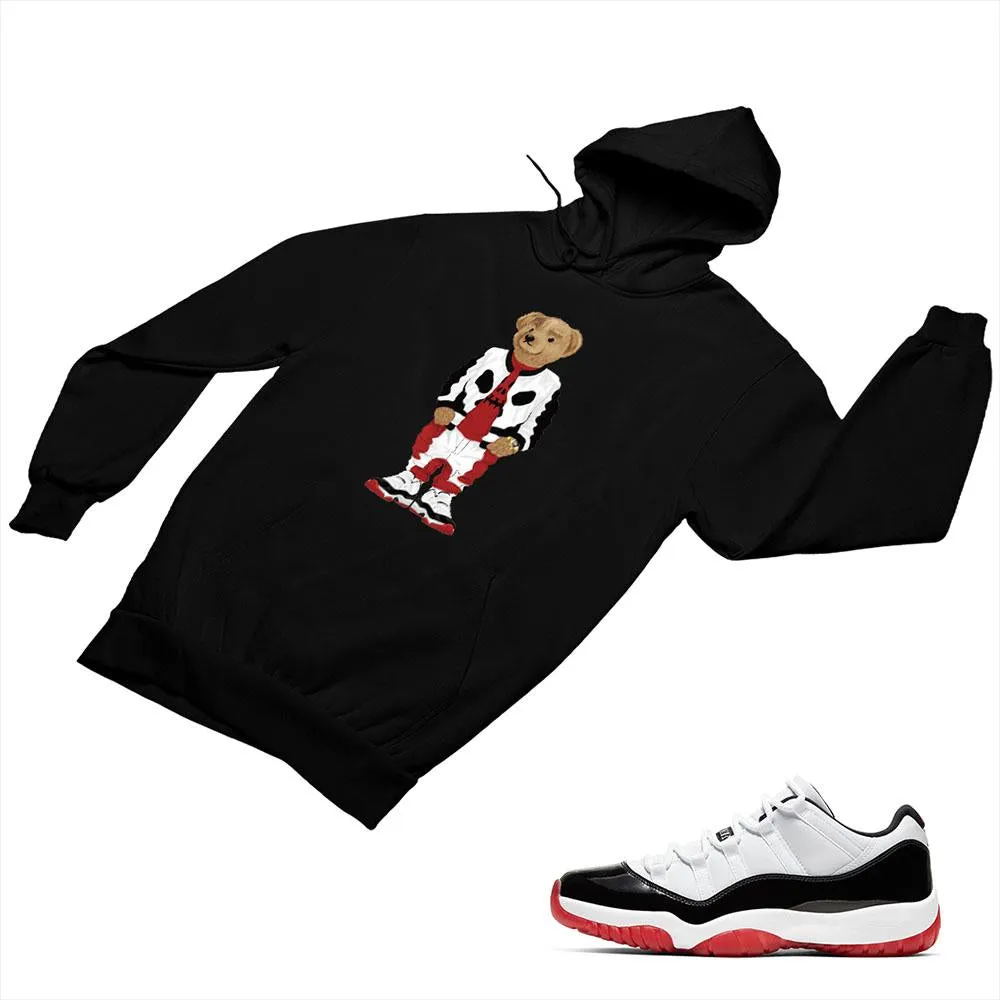 Jordan 11 White Bred Matching Custom Designed Hoodies JD 11-5-7-21