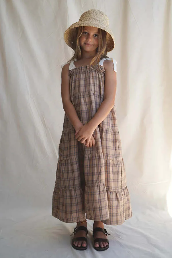 Kids House of Paloma Sonnet Dress - Tartan