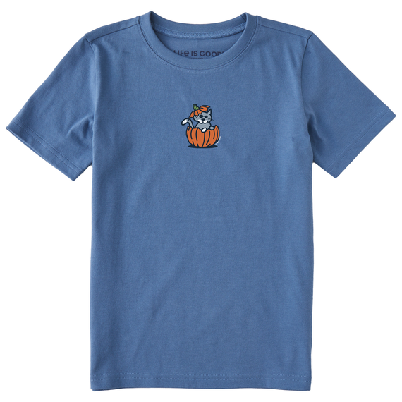 Kids Pumpkin House Cat  Crusher Tee