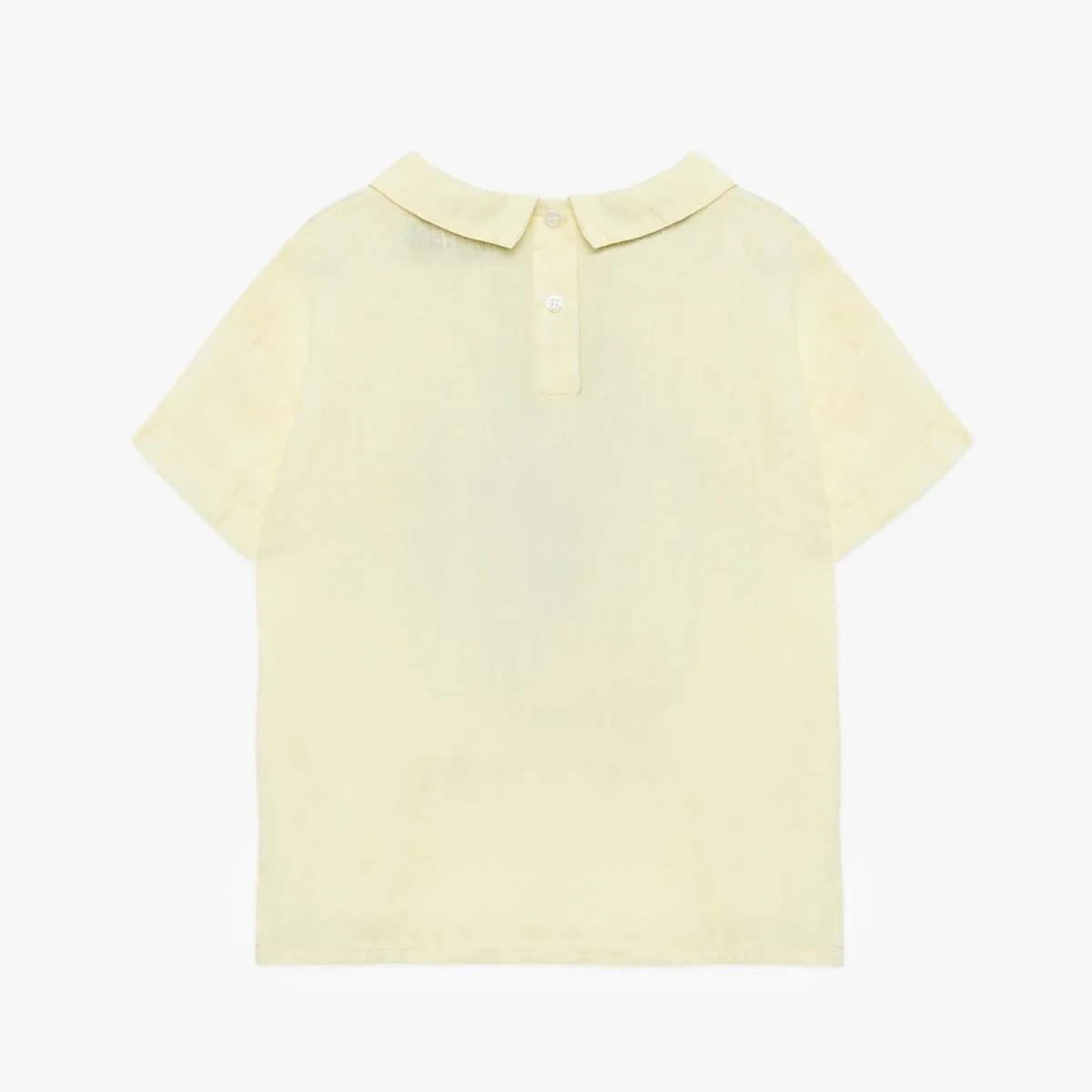 Kids Weekend House Kids Duck Linen Shirt - Soft Yellow