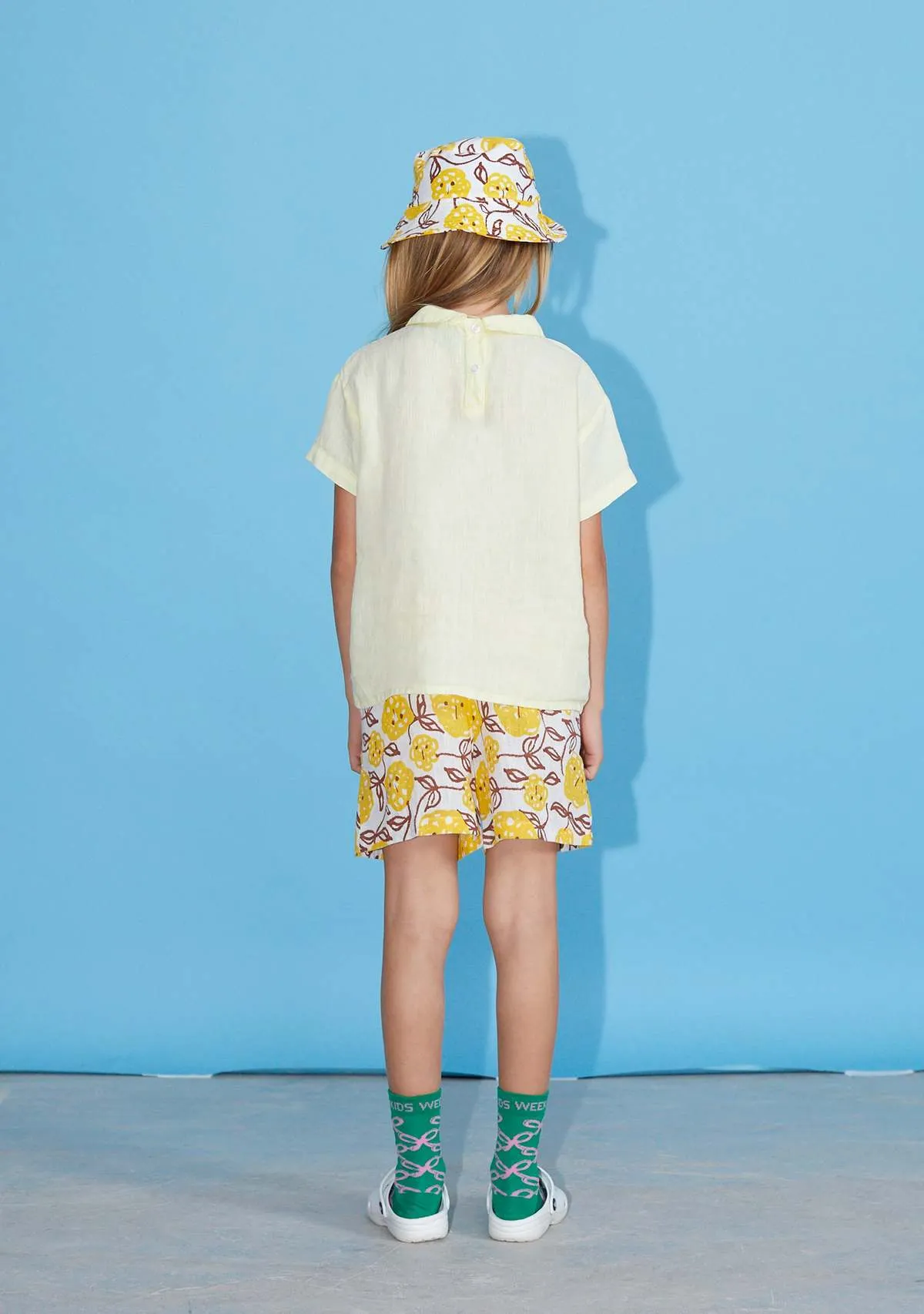 Kids Weekend House Kids Duck Linen Shirt - Soft Yellow