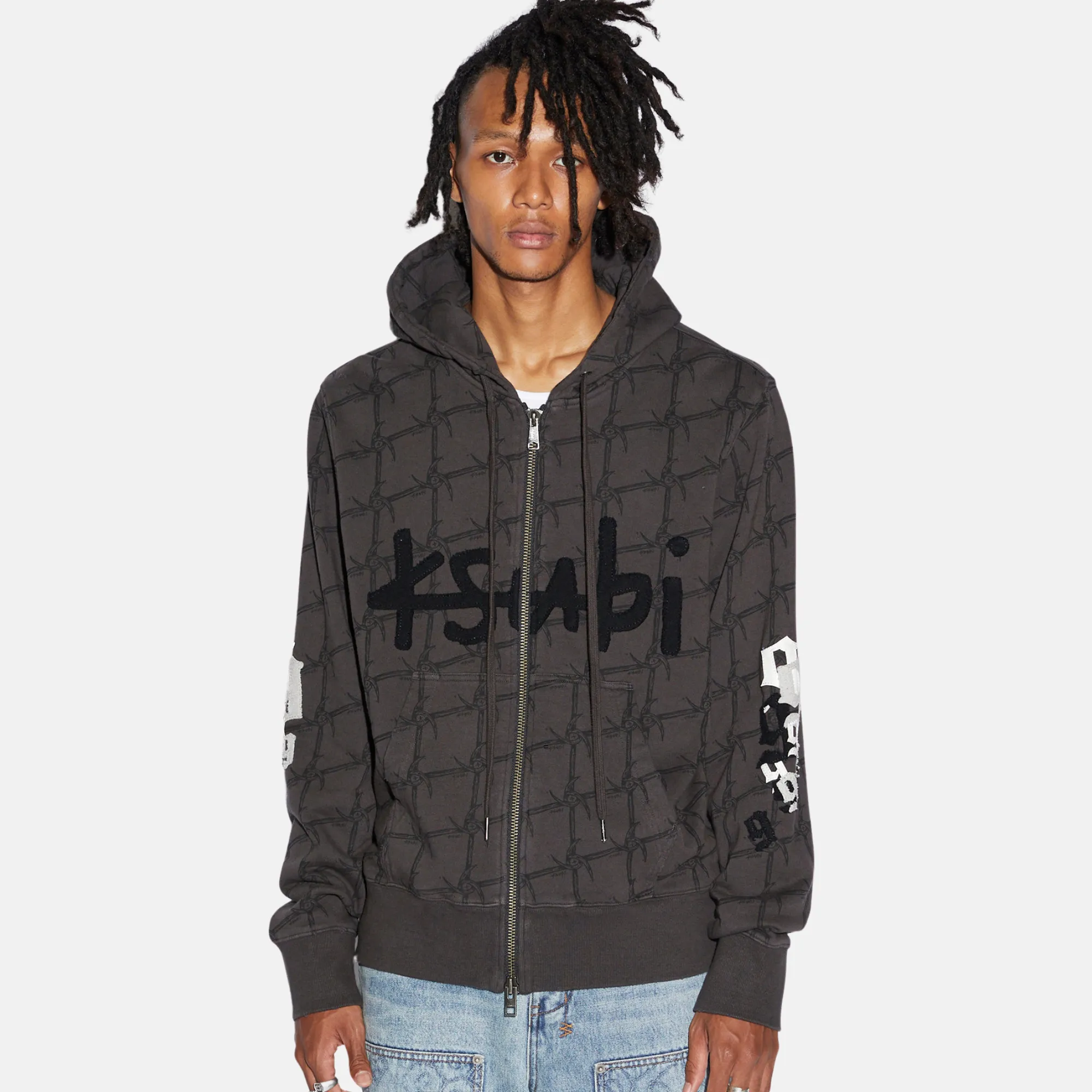 Ksubi x Juice WRLD 999 Zip Thru Kash Hoodie Faded Black