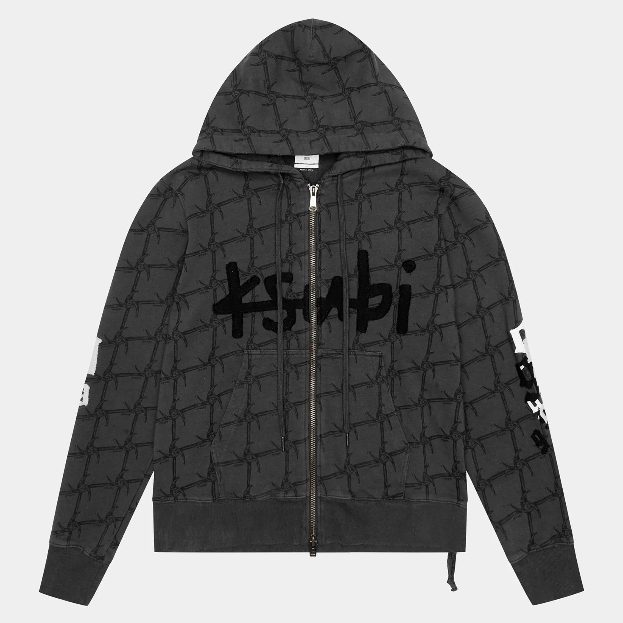 Ksubi x Juice WRLD 999 Zip Thru Kash Hoodie Faded Black