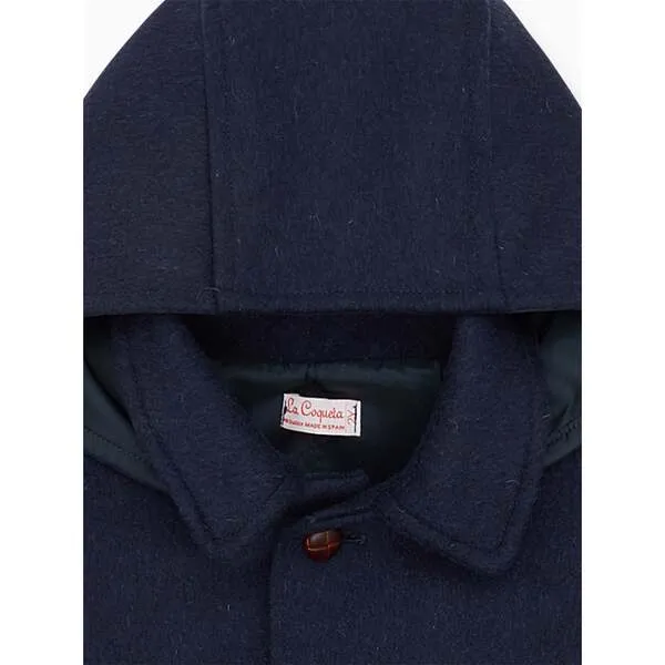 La Coqueta Navy Loden Wool Kids Coat