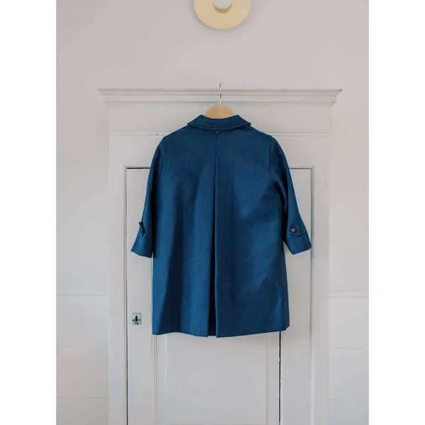 La Coqueta Navy Loden Wool Kids Coat