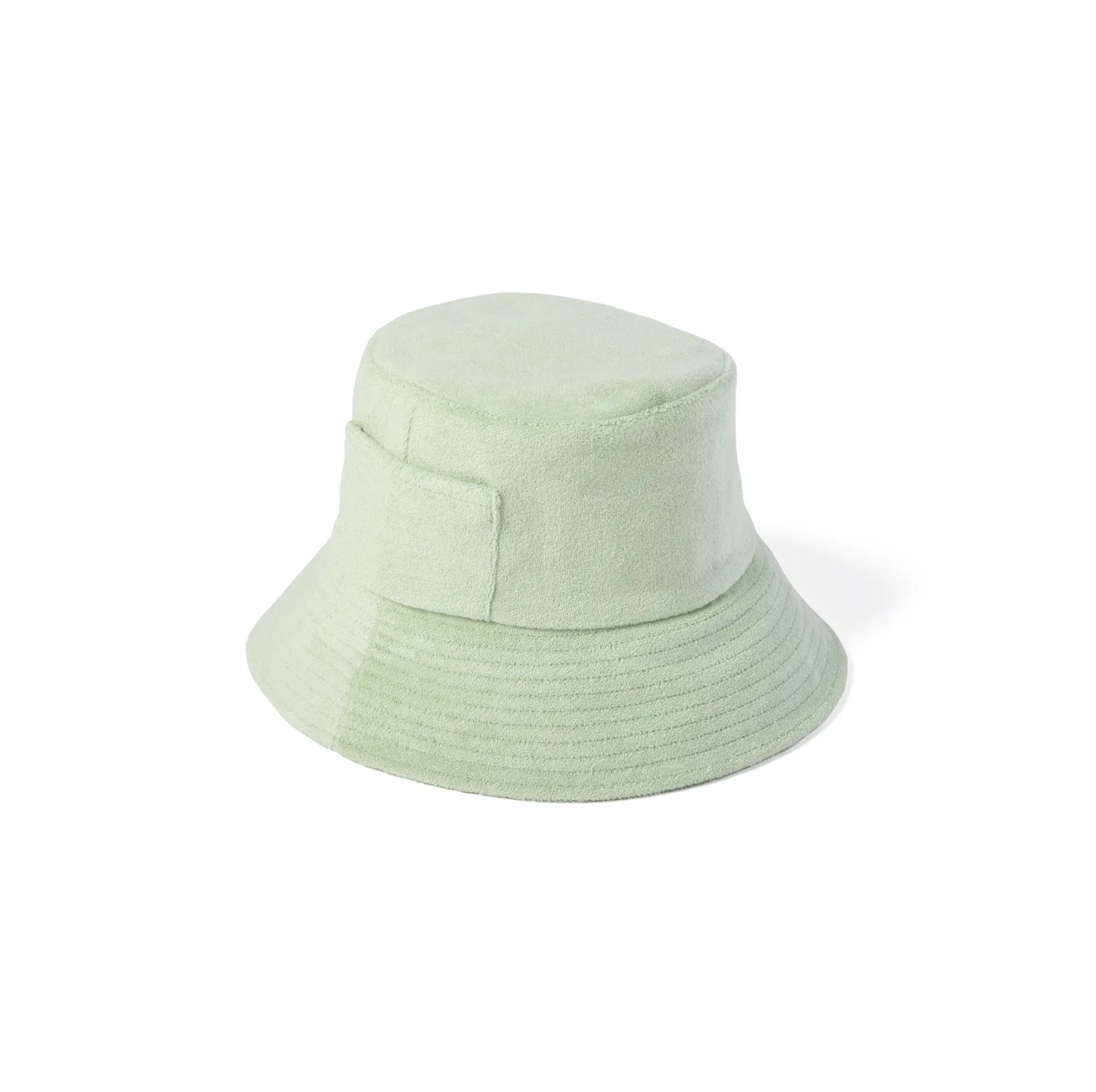 Lack of Color Wave Terry Bucket Hat in Mint Green