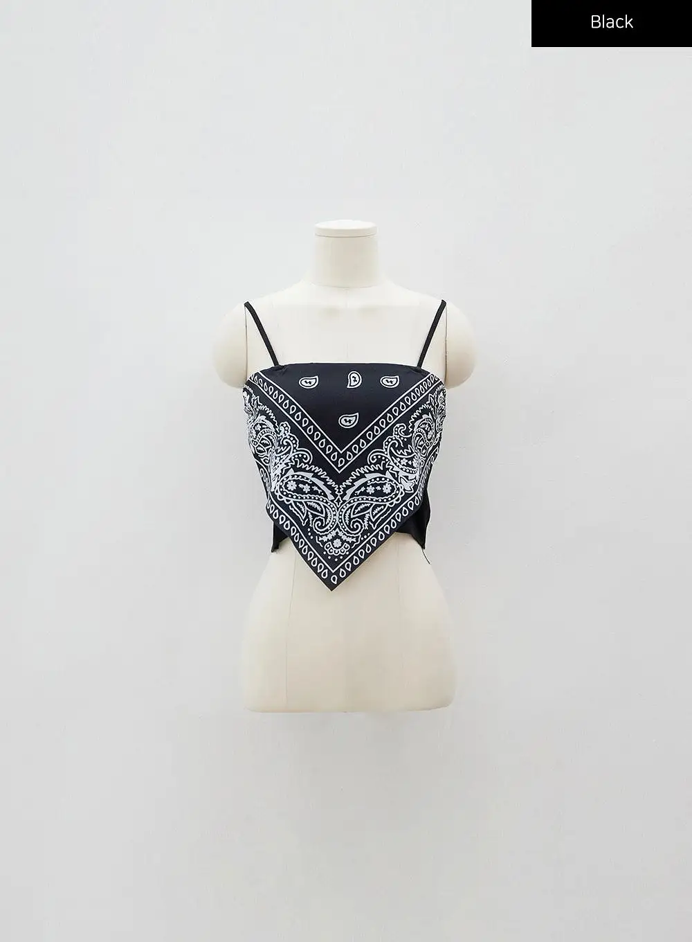 Leaf Graphic Scarf Cropped Cami Top IJ23