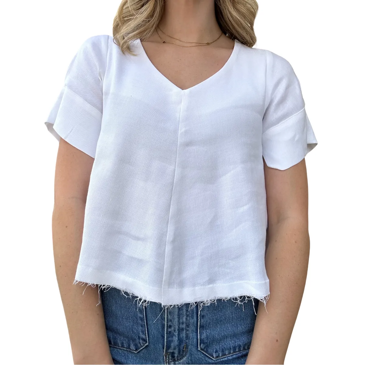 Les filles d'ailleurs - White V-Neck