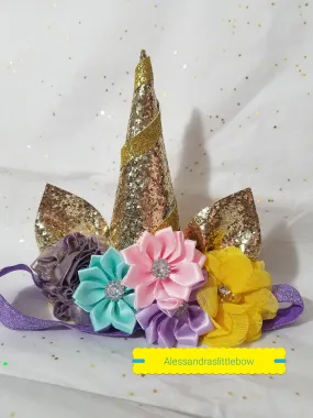 Light Gold unicorn headband