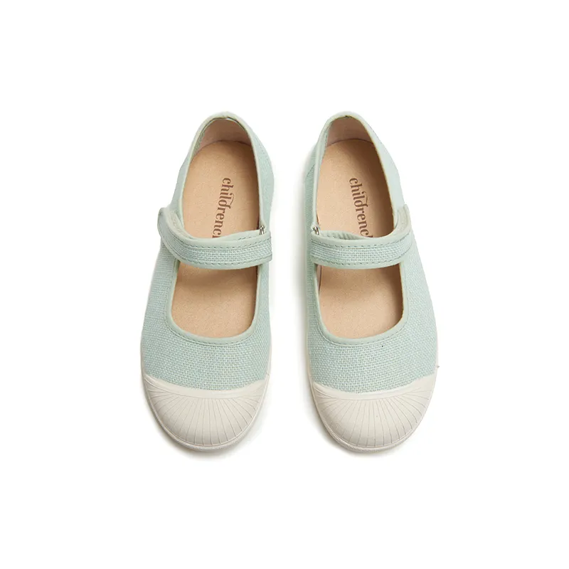 Linen Mary Jane Sneakers in Mint