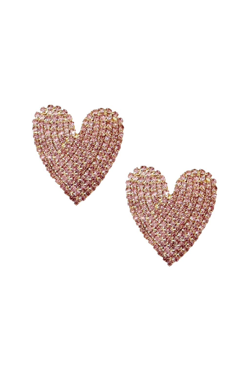 Love Pink Crystal Heart Earring