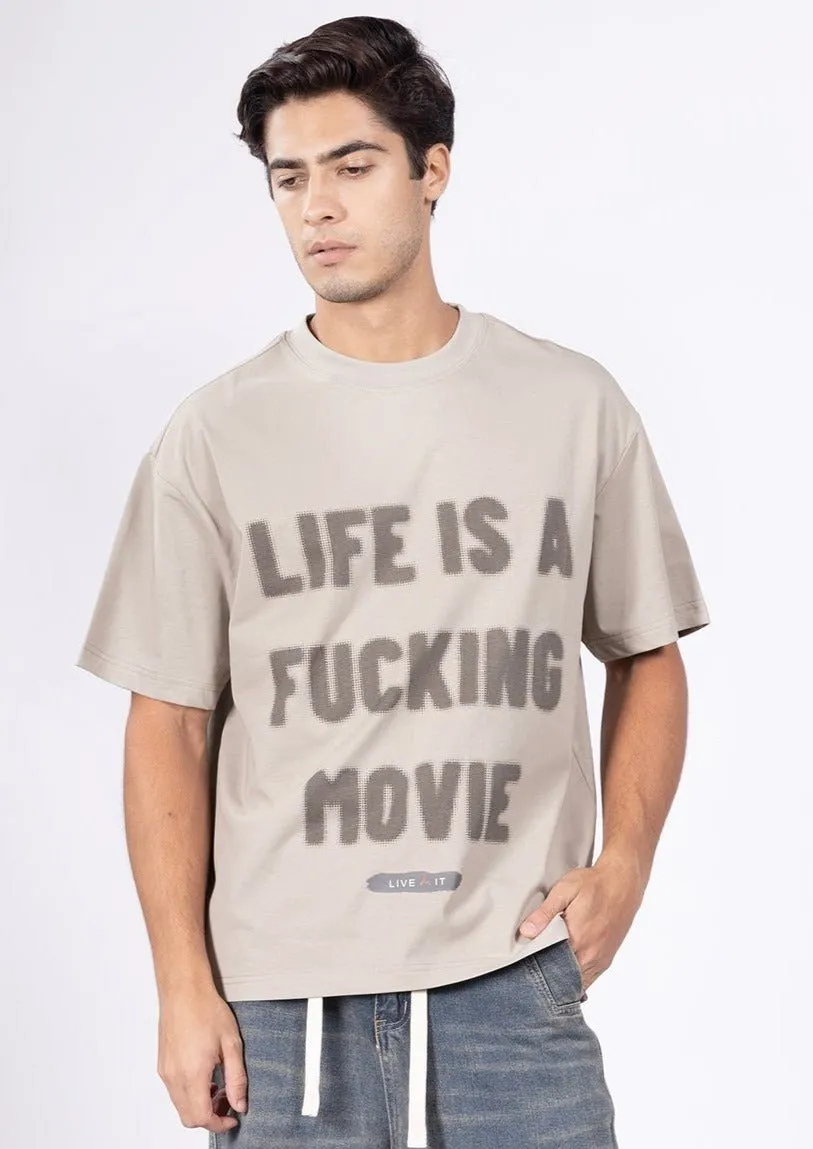 Lyf  Is A Fkn Movie Grey T-Shirt [ Unisex ]