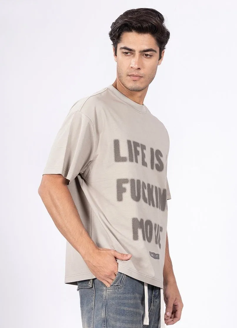 Lyf  Is A Fkn Movie Grey T-Shirt [ Unisex ]