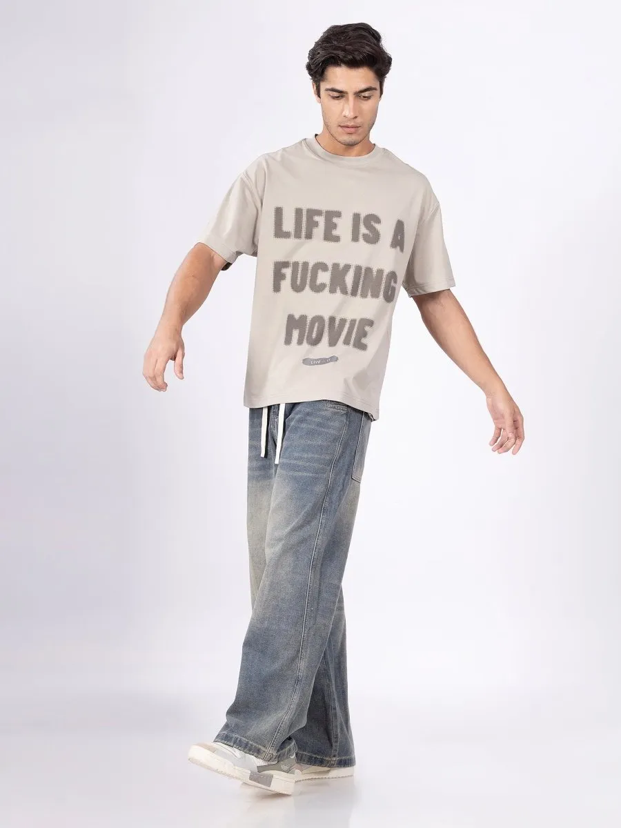 Lyf  Is A Fkn Movie Grey T-Shirt [ Unisex ]