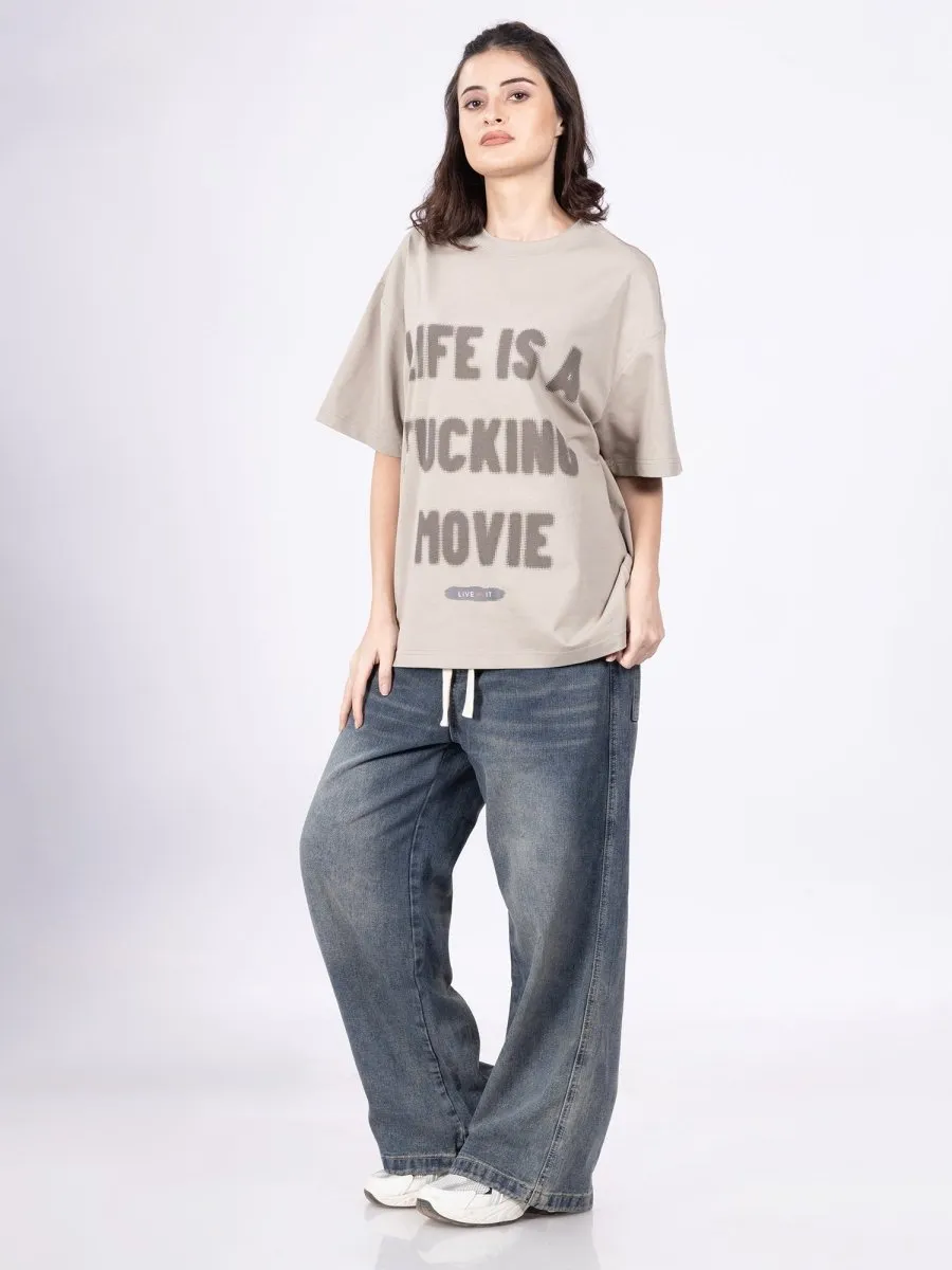 Lyf  Is A Fkn Movie Grey T-Shirt [ Unisex ]