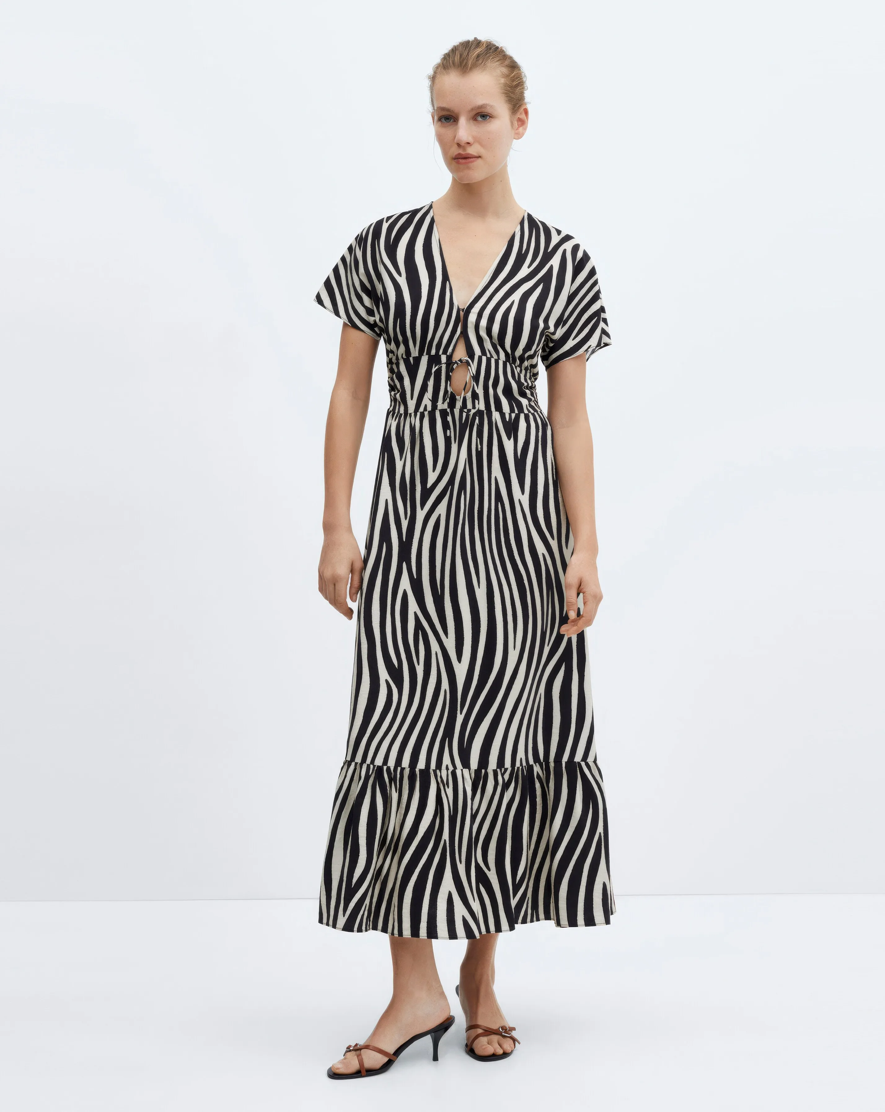 Mango Coloma Zebra Print Maxi dress | Simply Be