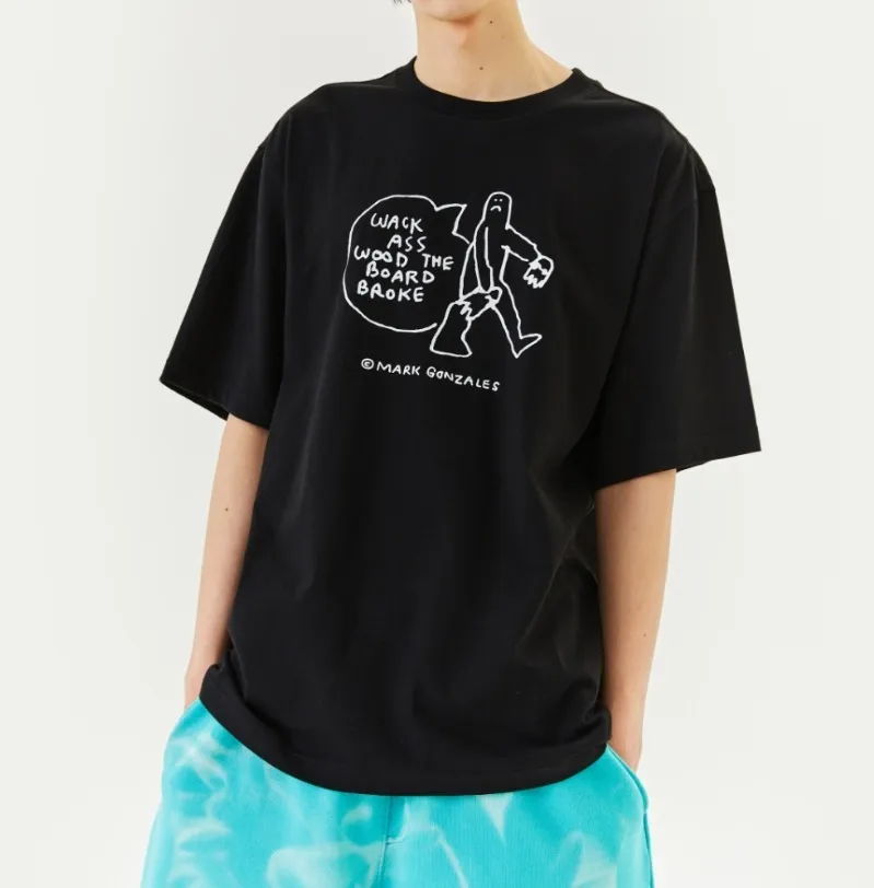 Mark Gonzales  |[MARK GONZALES] ★ MG BROKEN BOARD GRAPHIC T-SHIRT