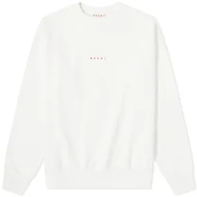 Marni Logo Crew Neck SweatNatural White