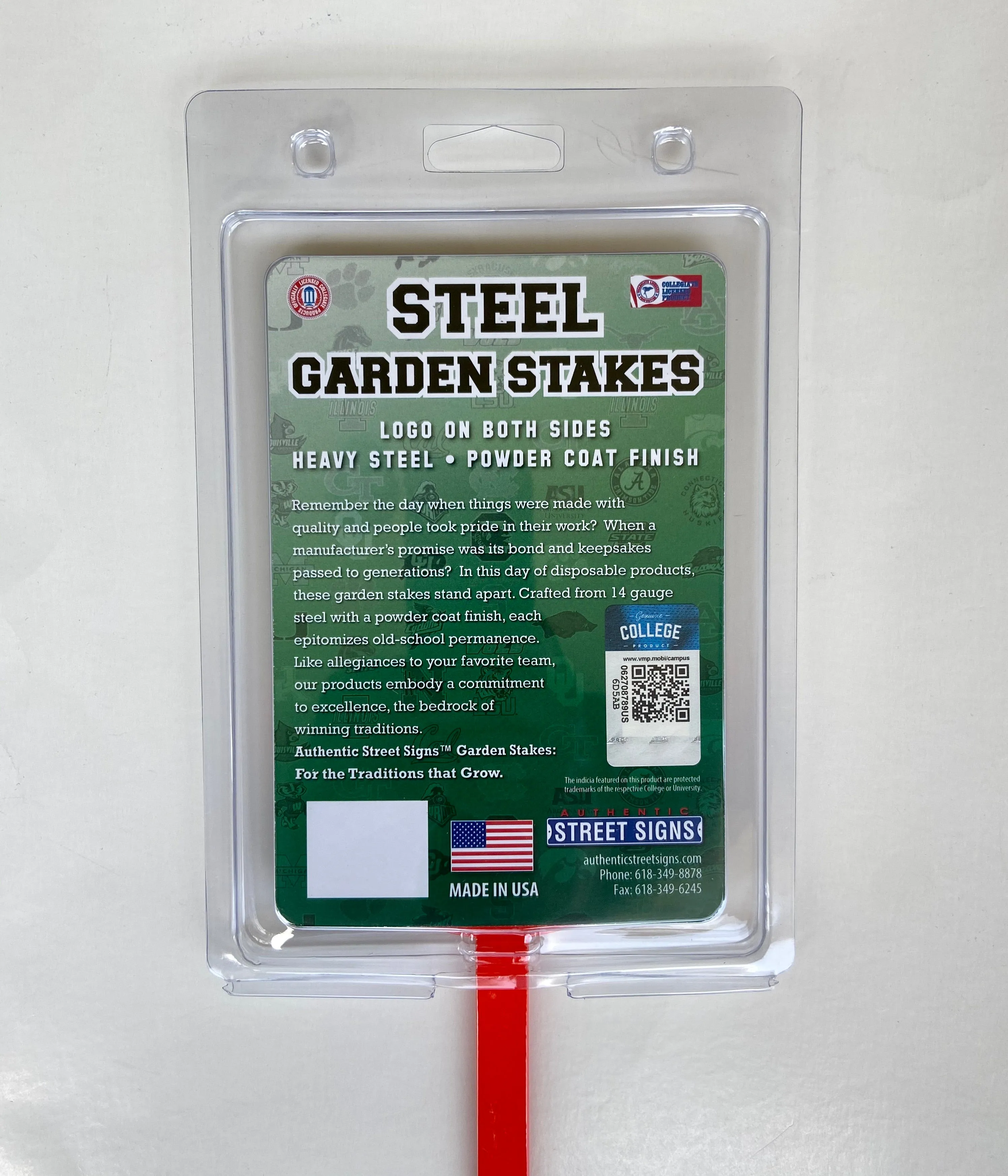 Miami Hurricanes Steel Garden Stake w/U Logo - Orange