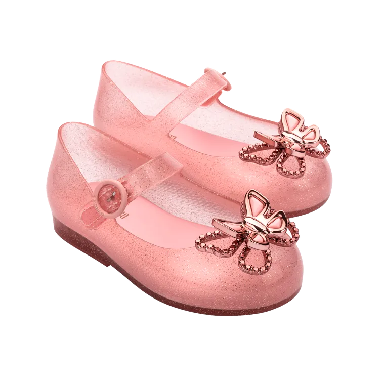 Mini Melissa Mini Sweet Love Fly - Pink Glitter / Rose